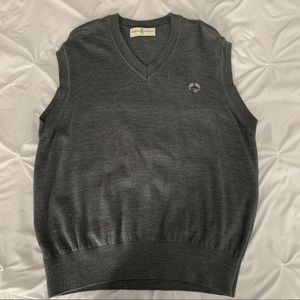 gray sweater vest